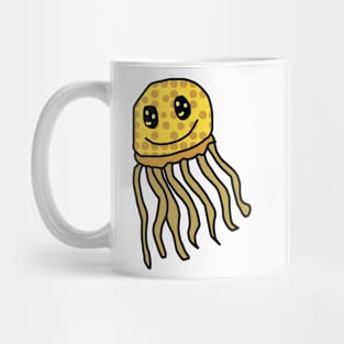 Yellow Poke Dot Jellyfish Mug